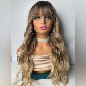 Blonde Long Wig - With bangs